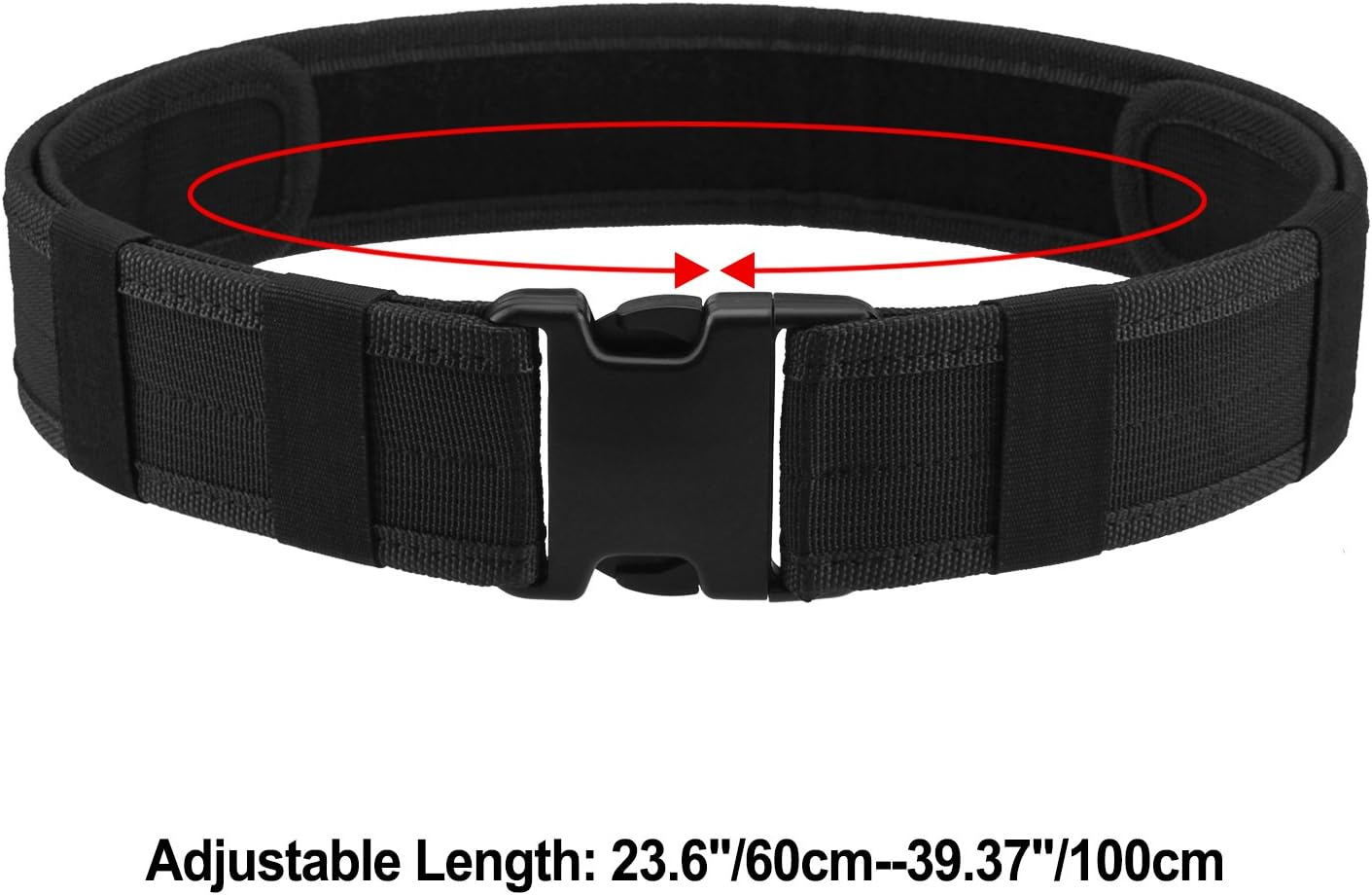 AGPTEK Police Security Tactical Combat Gear Utility Nylon Belt (Black)