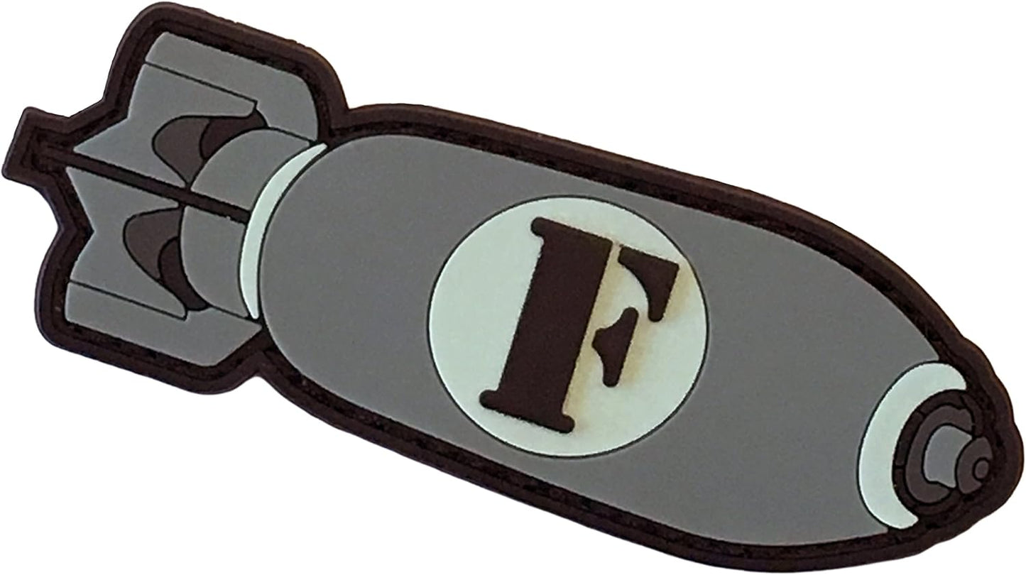 F-Bomb Morale Patch with Hook Backing (Pink)