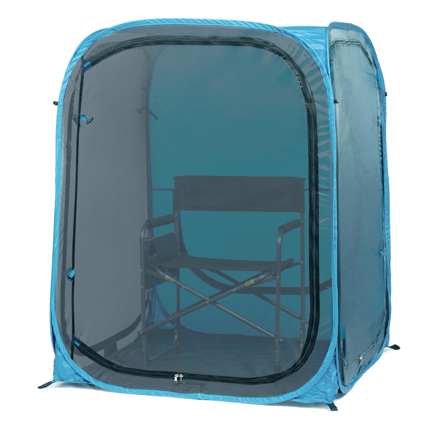 WeatherPod® The Original Shark Tank MyPod™ Mesh 2XL Pop-Up Screen Pod - Keeps Out Bugs, Mosquitos, and UV Rays - UPF 50 for Maximum Protection from The Sun - (Sea Blue, 46" L x 46" W x 59" H)