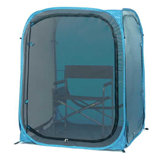WeatherPod® The Original Shark Tank MyPod™ Mesh 2XL Pop-Up Screen Pod - Keeps Out Bugs, Mosquitos, and UV Rays - UPF 50 for Maximum Protection from The Sun - (Sea Blue, 46" L x 46" W x 59" H)