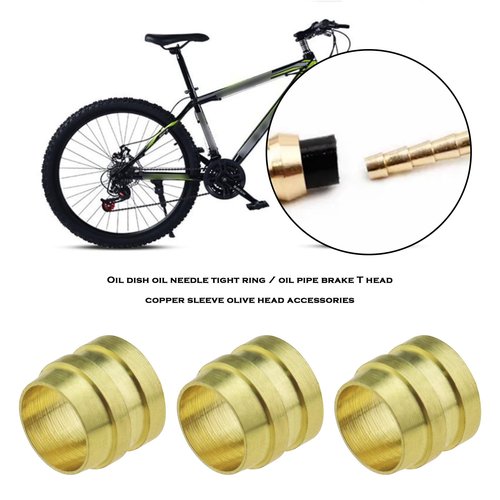 ECSiNG 10 Sets Bike Olive and Connection Inserts Compatible with Tektro Hydraulic Disc Brake Hose Cycling Components Spare Parts