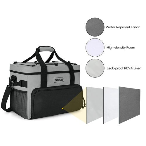 TOURIT Insulated Portable Cooler Bag with Reusable Ice Packs for Coolers Long Lasting