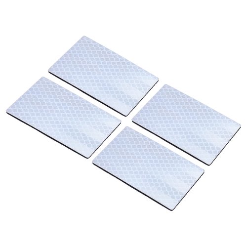 PATIKIL Reflective Patch 2"x3", 4 Pcs Hook & Loop Fastener Safety Appliques for Night Sportsperson Worker Hiker, White