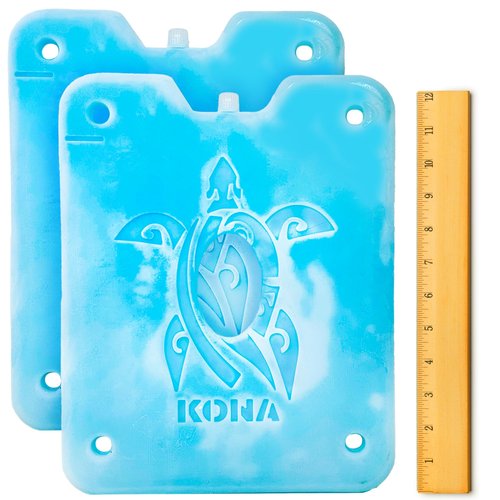 Kona Large Reusable Ice Packs for Coolers – Turtle Design for Long-Lasting Cold, Freezer Packs, Ice Packs Cooler – Ideal for Camping, Travel, and Lunchboxes (Set of 2)