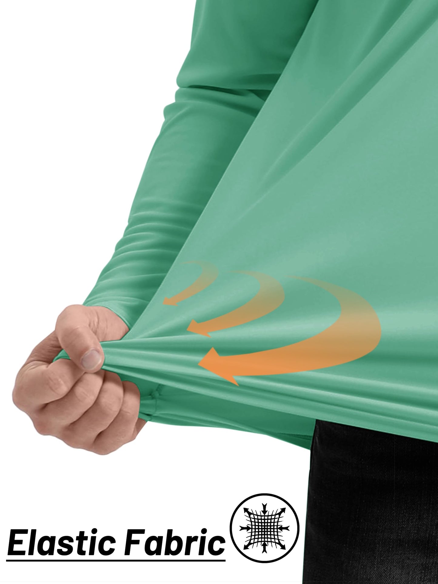 TACVASEN Long Sleeve Shirts for Men Quarter Zip Pullover Golf Sun Protection Running Rash Guard Athletic T-Shirts Outdoor Green
