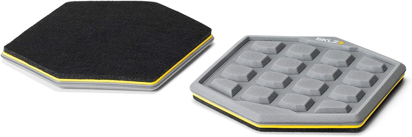 SKLZ Slidez Dual-Sided Exercise Glider Discs for Core Stability Exercises for Hands & Feet, Standard Use,Yellow