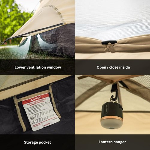IDOOGEN Tents for Camping 2/4/6 Person Camping Dome Tent, Easy to Set Up, Lightweight Camping Tent, Portable Camping Tent for Outdoor and Backpacking Sundome Tent