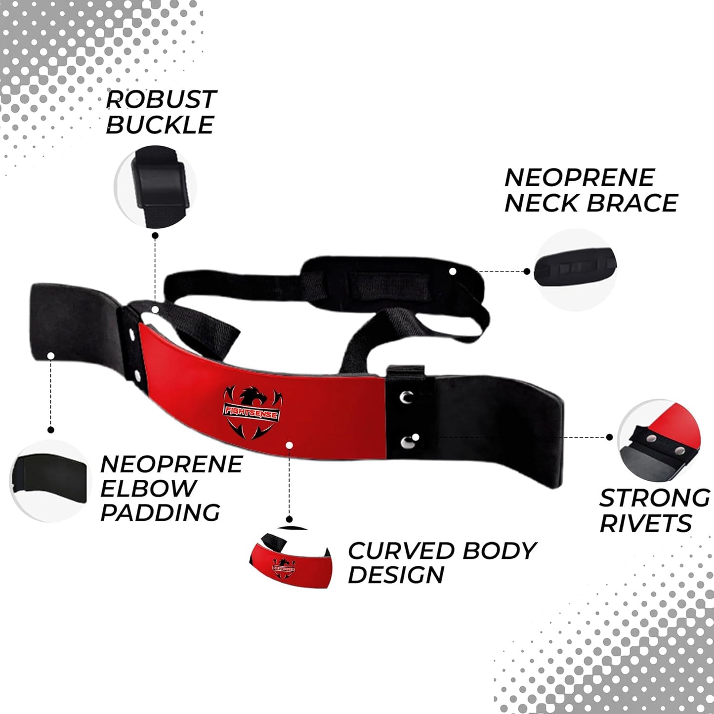 FIGHTSENSE Arm Blaster Biceps Curl Triceps Muscle Isolator Bomber Fitness Gym Workout Training Support