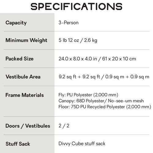 NEMO Equipment Aurora Backpacking Tent & Footprint - 3-Person - Frost/Silt