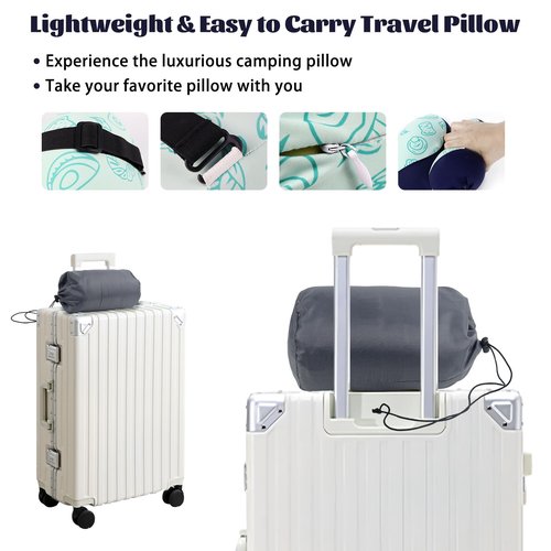 rytopt Knee Pillow for Side Sleepers, Camping Pillow, Leg Pillow, Small Memory Foam Pillow Travel, Comfortable Leg Pillow for Side Sleeping, Compatible for Camping