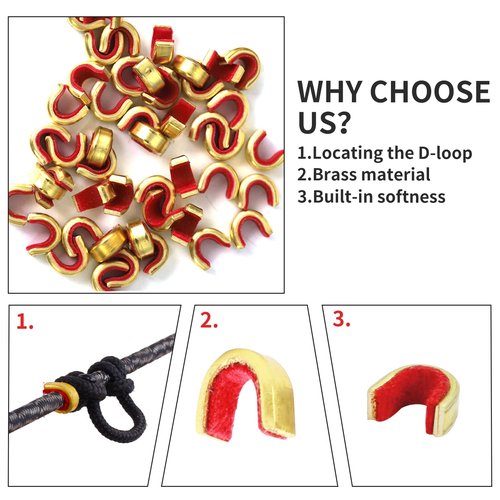 SPG Bow String Nock Points - 40 Packs Arrows Bowstring Nocking Point Set Archery Accessories String Buckle Clip for Recurve Compound Longbow Bows (Red)