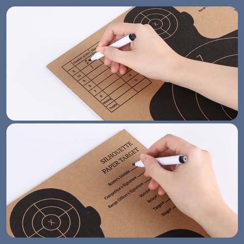 suituts 25 Pack Cardboard Target for Shooting 13" x 16" Silhouette Shooting Targets, Torso Paper Targets for Indoor Outdoor Range