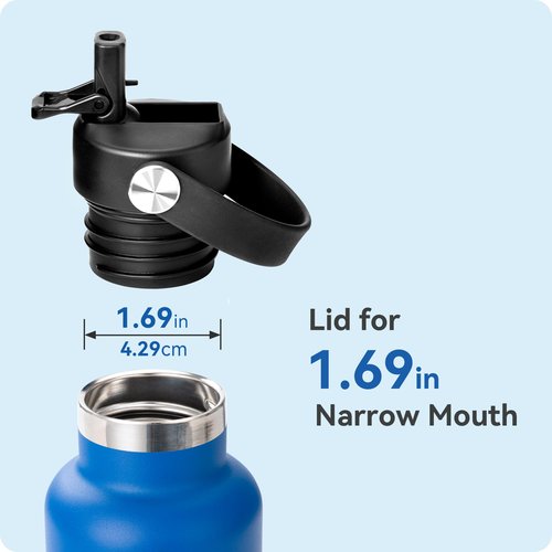 Prurex Dust Cover Straw Lid for Hydro Flask Standard Mouth Water Bottle, Replacement Leakproof Straw Lid for Standard Mouth,Sports Water Bottle Accessories