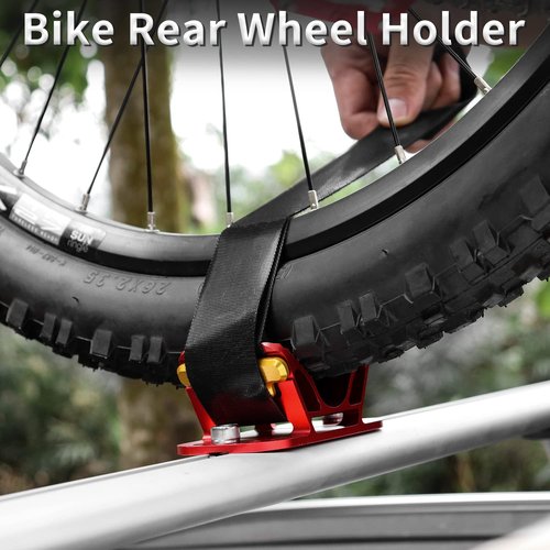 Bike Upgraded Quick Release Thru Axle Fork Mount and Bicycle Rear Wheel Holder, Black