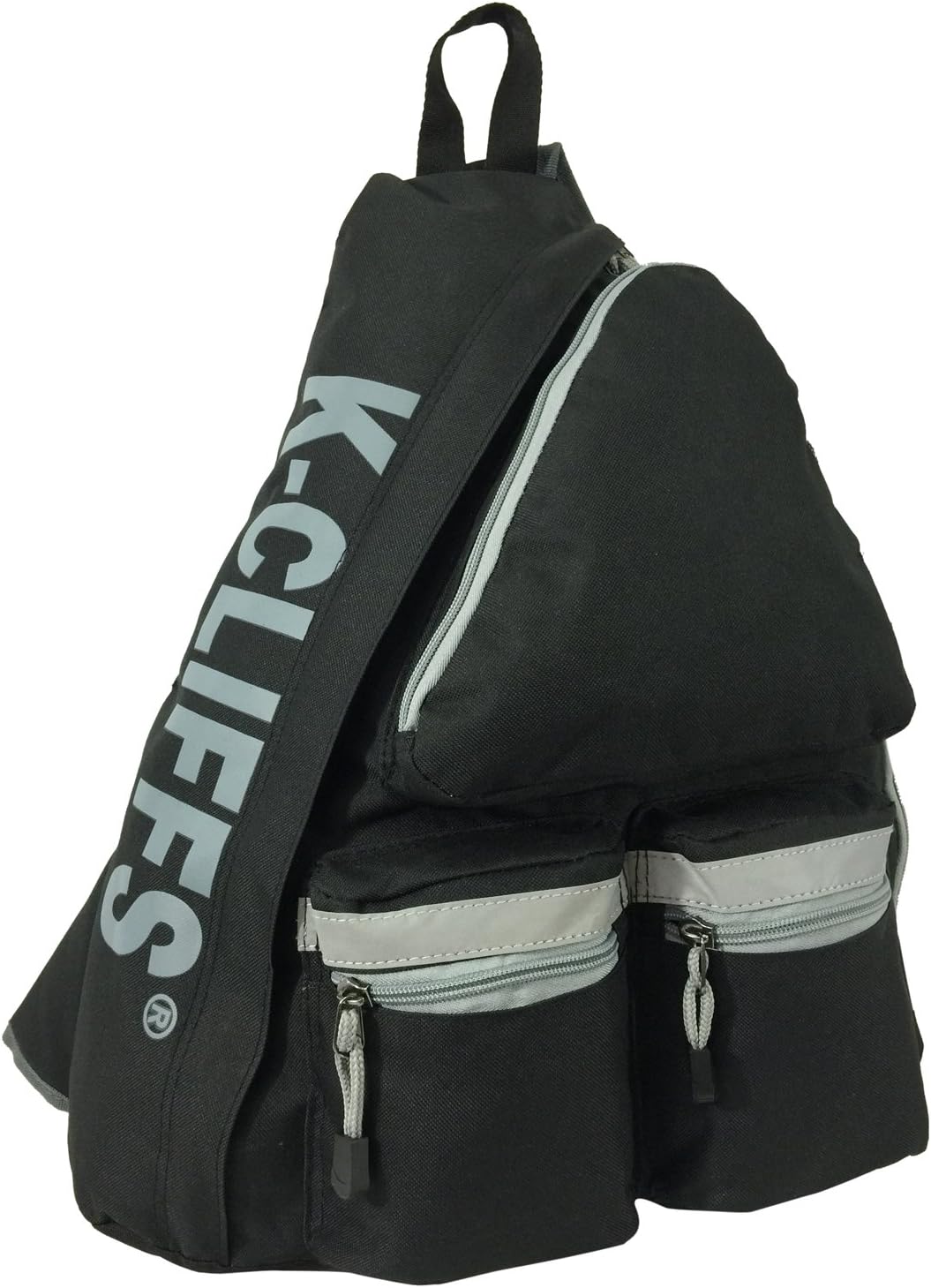K-Cliffs Heavy Duty Sling Backpack Water-Resistant Laptop Bookbag Body Bag Bright Color Safety Reflective Stipe