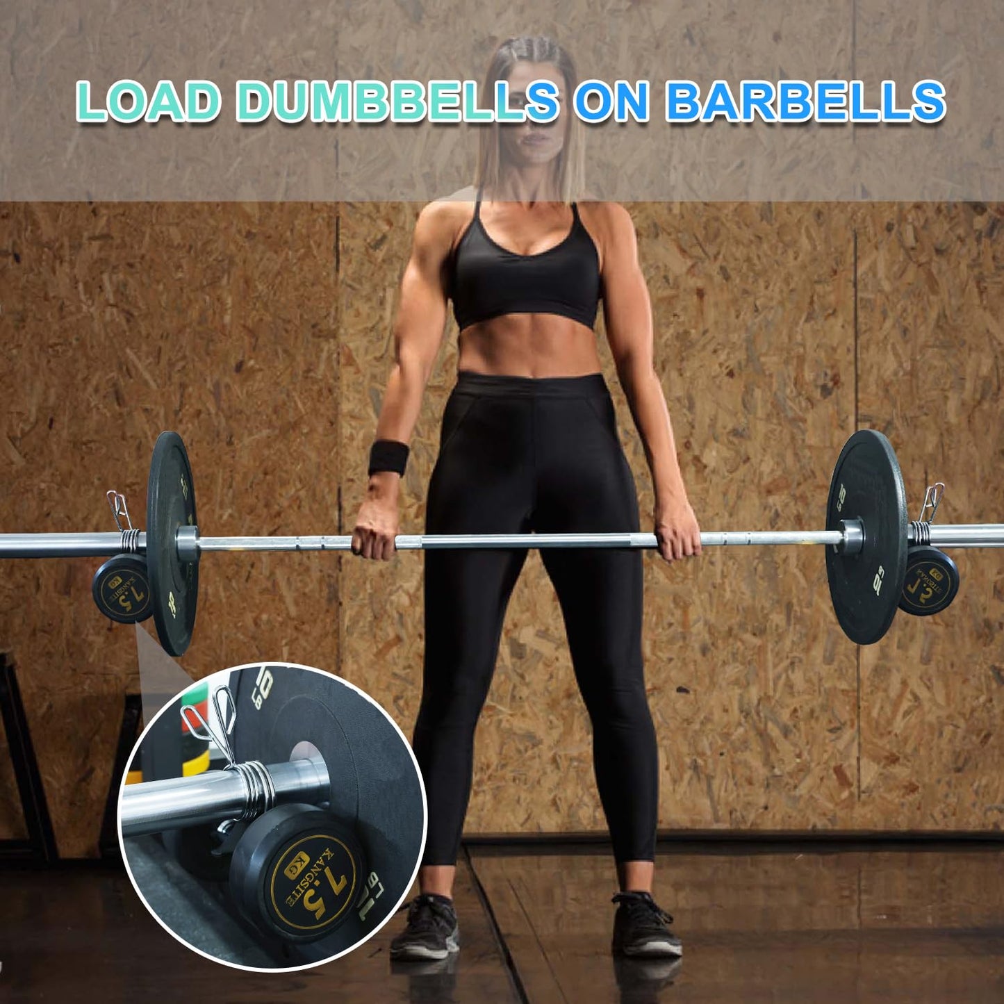 J Bryant Loading Dumbbells Strap for Dip Belt Squat Pull-up,Load Dumbbells Kettlebells on Barbells Weightlifting Accessory 1 Piece(L)