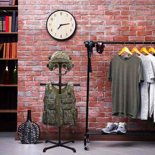 Derkerry Tactical Gear Body Armor Stand: Tactical Vest Hanger for Police & Duty Gear - Helmet Vest Belt Display Rack
