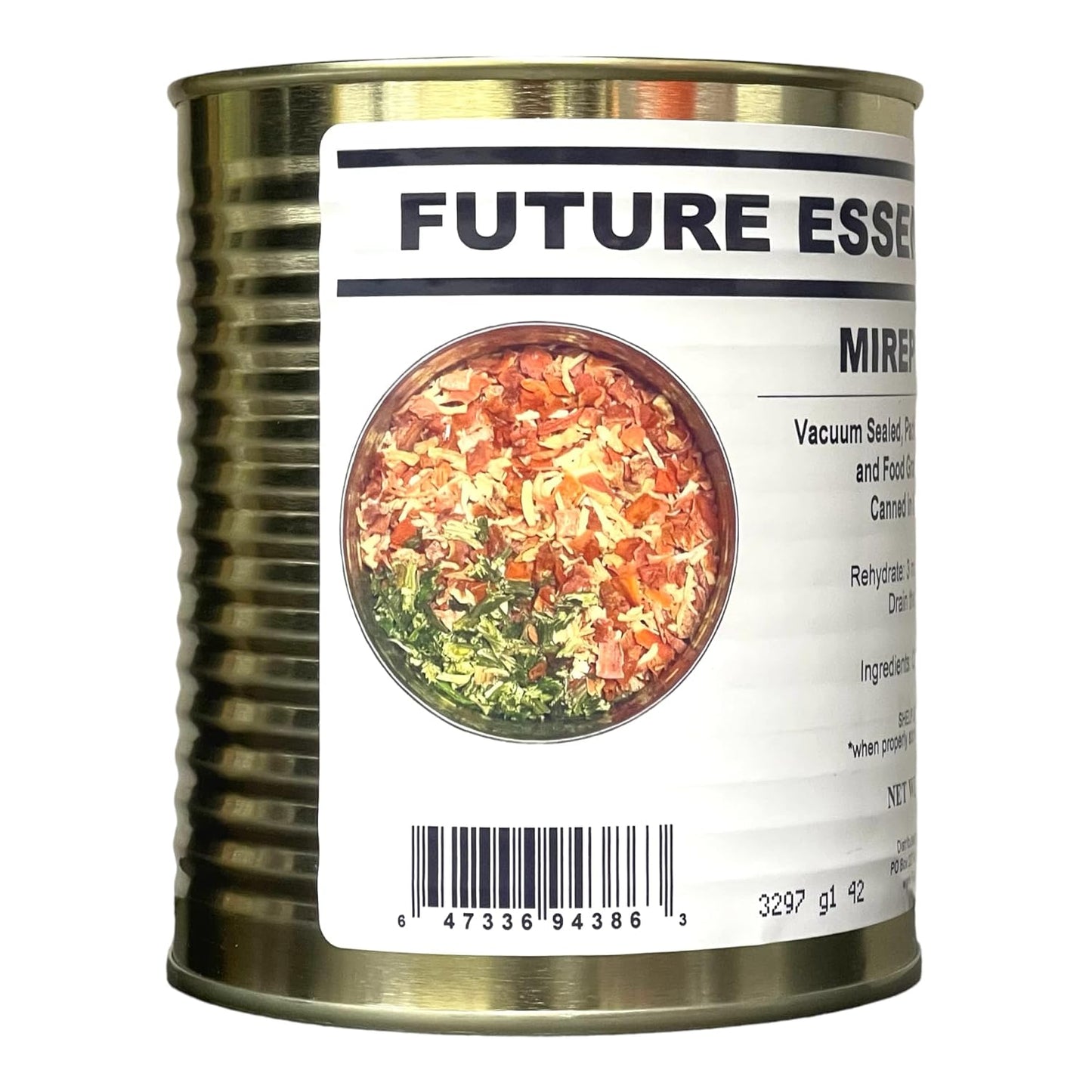 Future Essentials Dehydrated Mirepoix Mix | 7.5 oz Can | Emergency Food Supply | Dried Onion, Carrot & Celery Blend | Long Shelf Life | Ideal for Cooking, Prepping & Food Storage | Made in USA