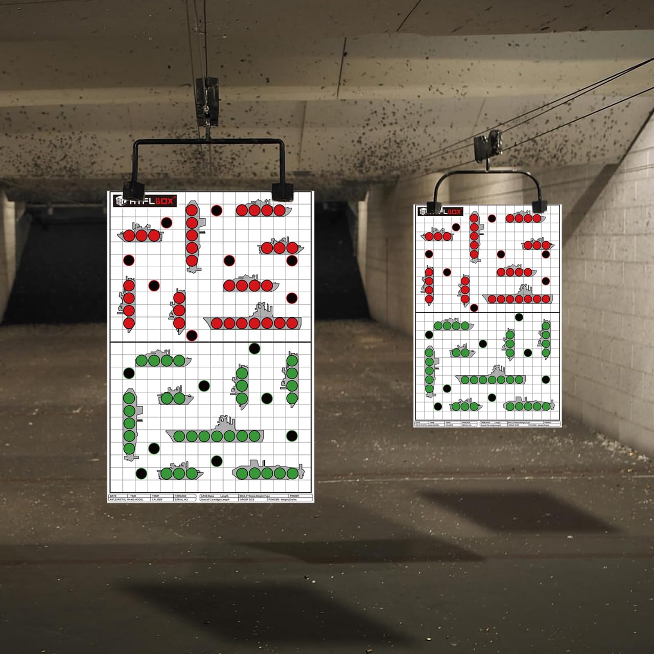 Atflbox 25 Pack 17X25 inch Silhouette Paper Target and 25 Pack 17X25 inch Battle Shooting Range Paper Target