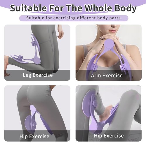 Thigh Master Kegel Pelvic Floor Muscle Training and Repair Device, Leg Beauty Clip, Leg Slimming Tool, Hip Beauty Clip, Pelvic Bone retraction Clip, Inner Thigh Clip (Purple)