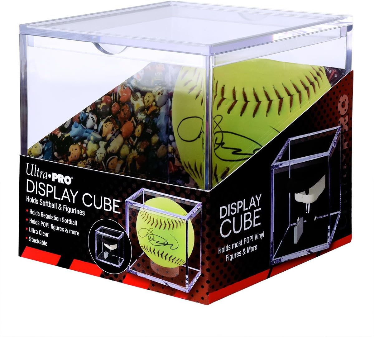 Ultra Pro Softball Display Cube Holder fits Most Vinyl Funko Pop! Figures