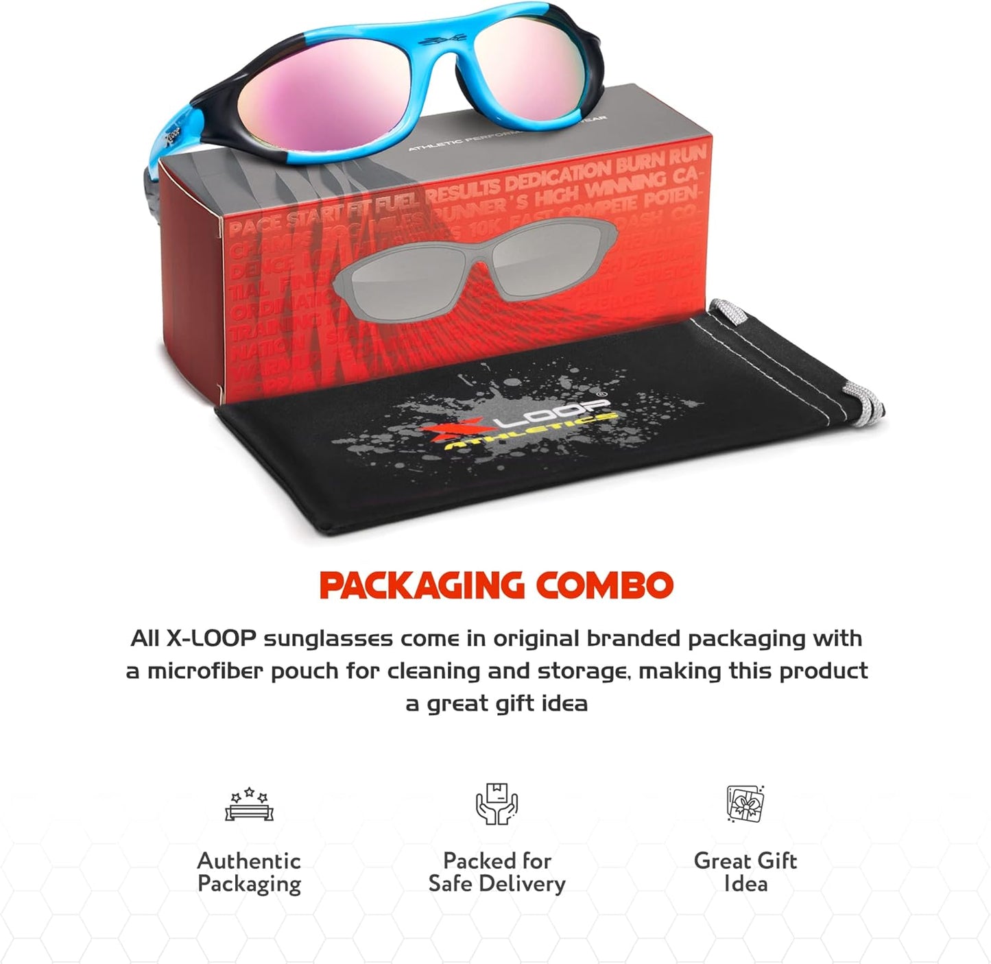 Polarized Youth Sports Sunglasses for Boys & Teens (Ages 8-16) - UV400 Baseball Wraparound