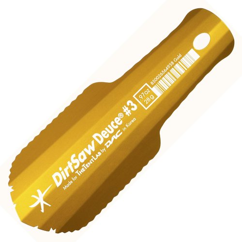 TheTentLab DirtSaw® Deuce #3 - .97 oz Ultralight Backpacking Trowel, Color: Gold