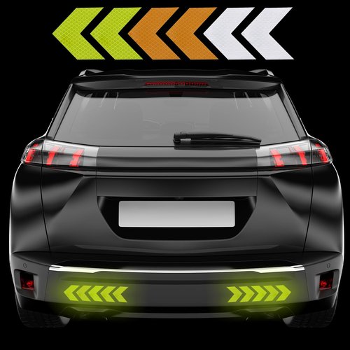 PATIKIL Reflective Stickers, 30 Pcs Safety High Visibility Reflective Sticker Waterproof Driveway Reflectors for Bicycle, Motorcycle, Red (Round)