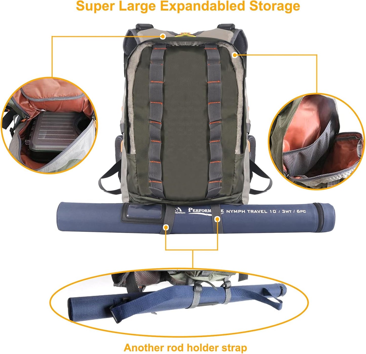 M MAXIMUMCATCH Maxcatch Fly Fishing Vest Pack for Men and Women Adjustable Outdoor Fishing (Vest/Sling Pack/Backpack)