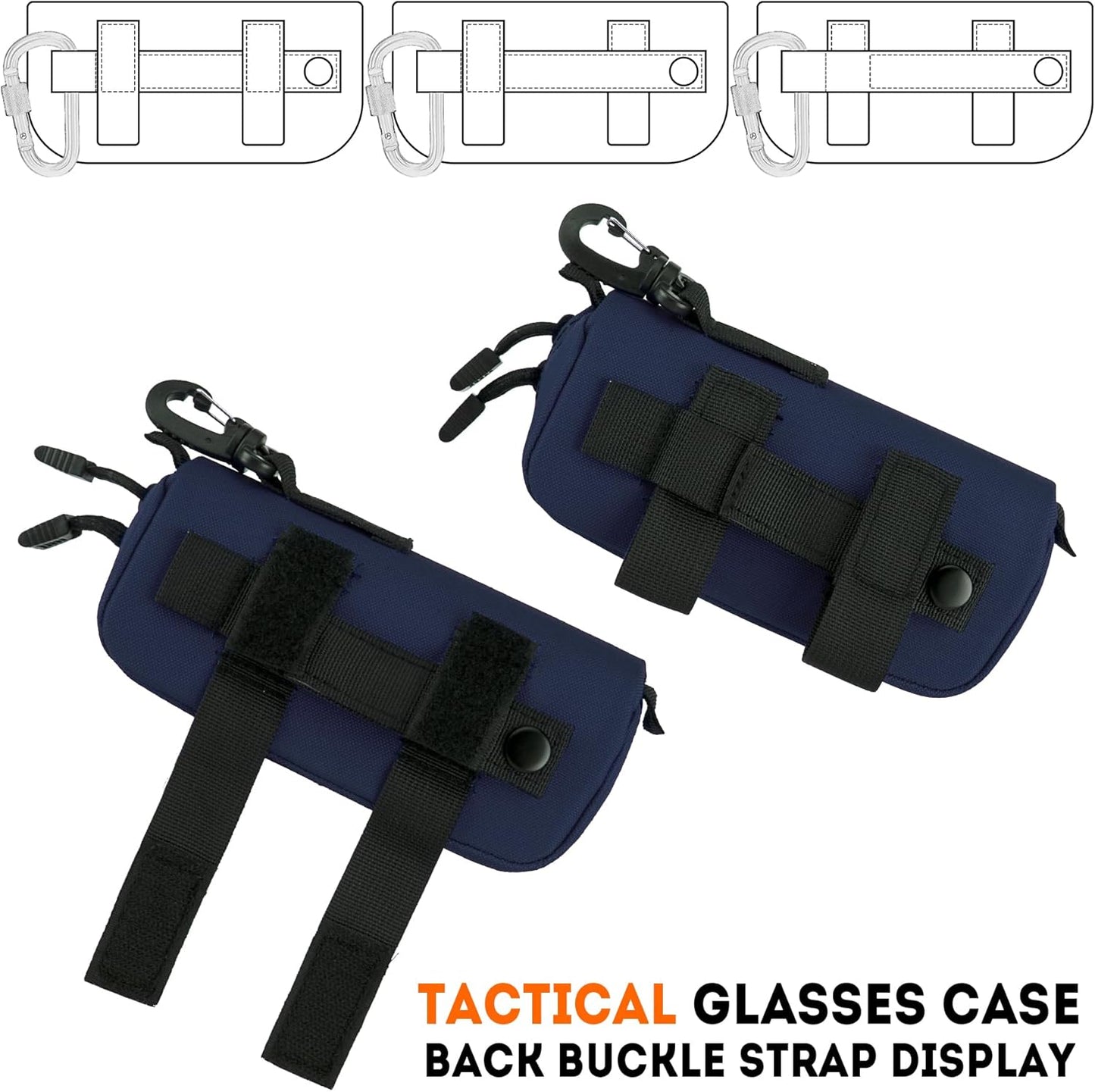 IronSeals Extra Large Tactical Molle Sunglasses Case Anti-Shock Semi-hard Clamshell Glasses Case, X-Large