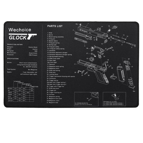 Wechoice Cleaning Mat 11" x 17", Non-Slip/Ruggedized Stitched Edge Cleaning Mats, Black