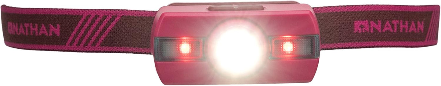 Nathan LED Headlamp for Running, Hiking, Biking, Camping, Hunting and more. Neutron Fire FlashLight