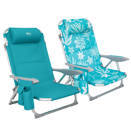 #WEJOY 2 Pack Folding 4-Position Beach Chair for Adults
