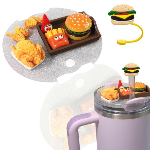 Stanley Cup Lid Accessories With Silicone Straw Cap - Charms & Miniature Decorations for Special Gifts
