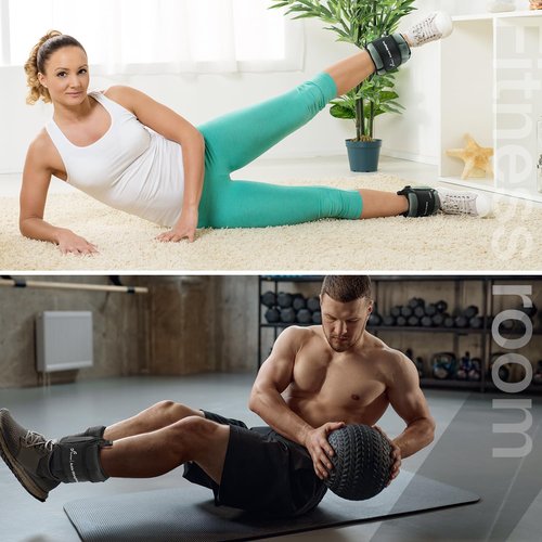 Sportneer Adjustable Ankle Weights for Women and Men 1 Pair of 4 8 12 16 20 LBS Heavy Weighted Leg Weights with Adjustable Straps, Strength Training Weights for Yoga, Aerobics, Gym, Fitness, Workout