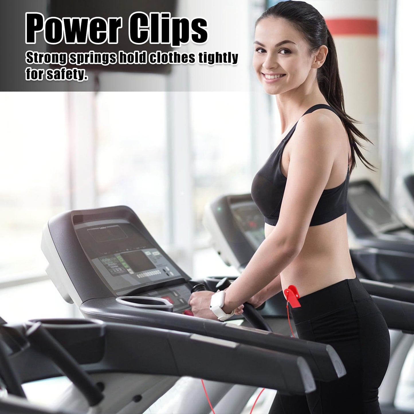 6 PCS Treadmill Magnet Safety Key, 1.1inch Universal Treadmill Magnetic Lock, Round Safety Key Replacement Compatible with Most Running Machines(Red)