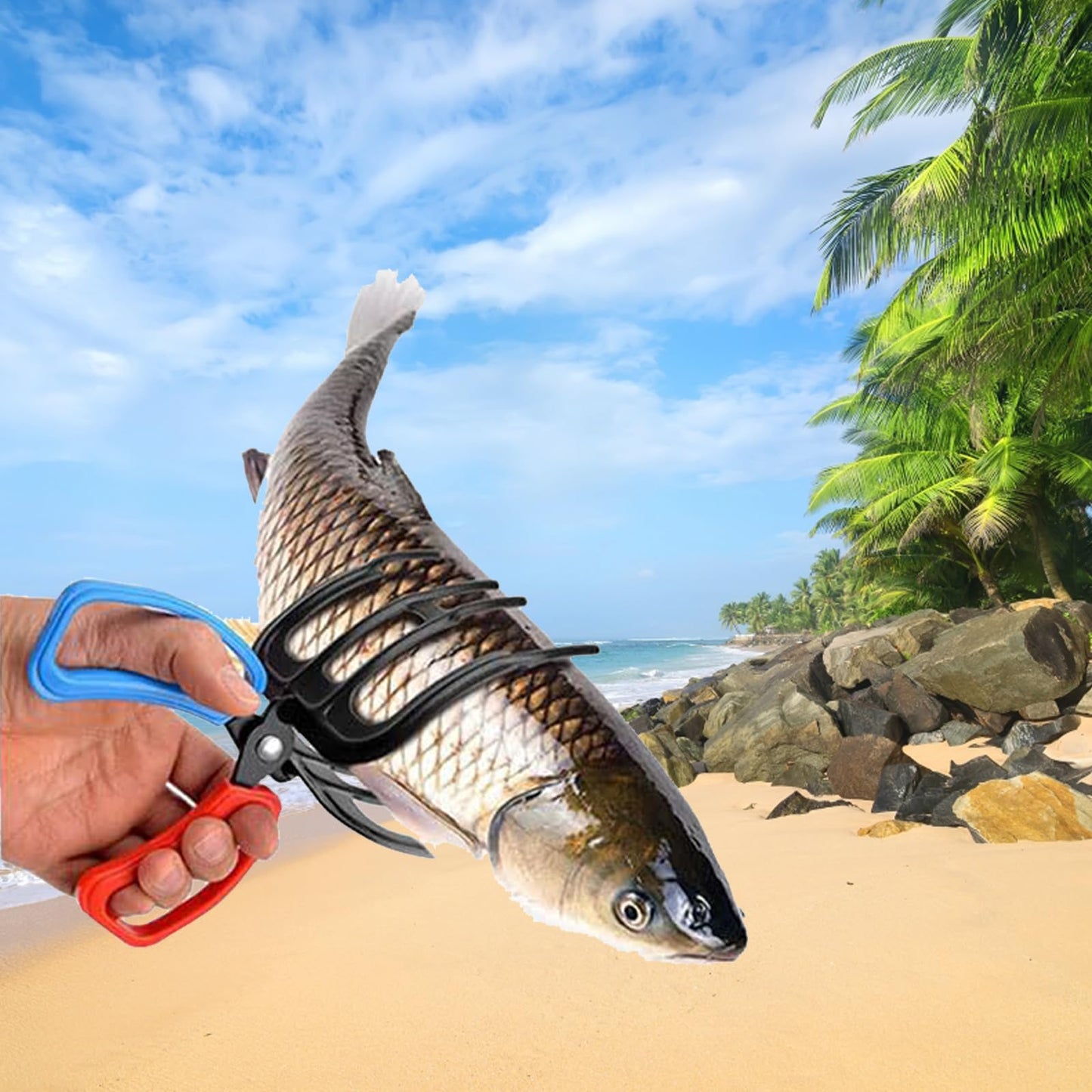 3 Claw Fish Gripper, Fishing Pliers Gripper, 2025 New Multifunctional Metal Fish Control Clamp Forceps, for Catch Most Freshwater Fish Fishing Accessories (3 Claw Fish Gripper)