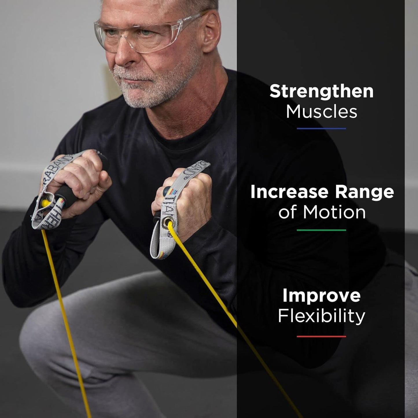 THERABAND Resistance Tubes, Professional Latex Elastic Tubing with Hard Handles For Exercise, Physical Therapy, Lower Pilates, At-Home Workouts, & Rehab, 48 Inch, Green, Heavy, Intermediate Level 1