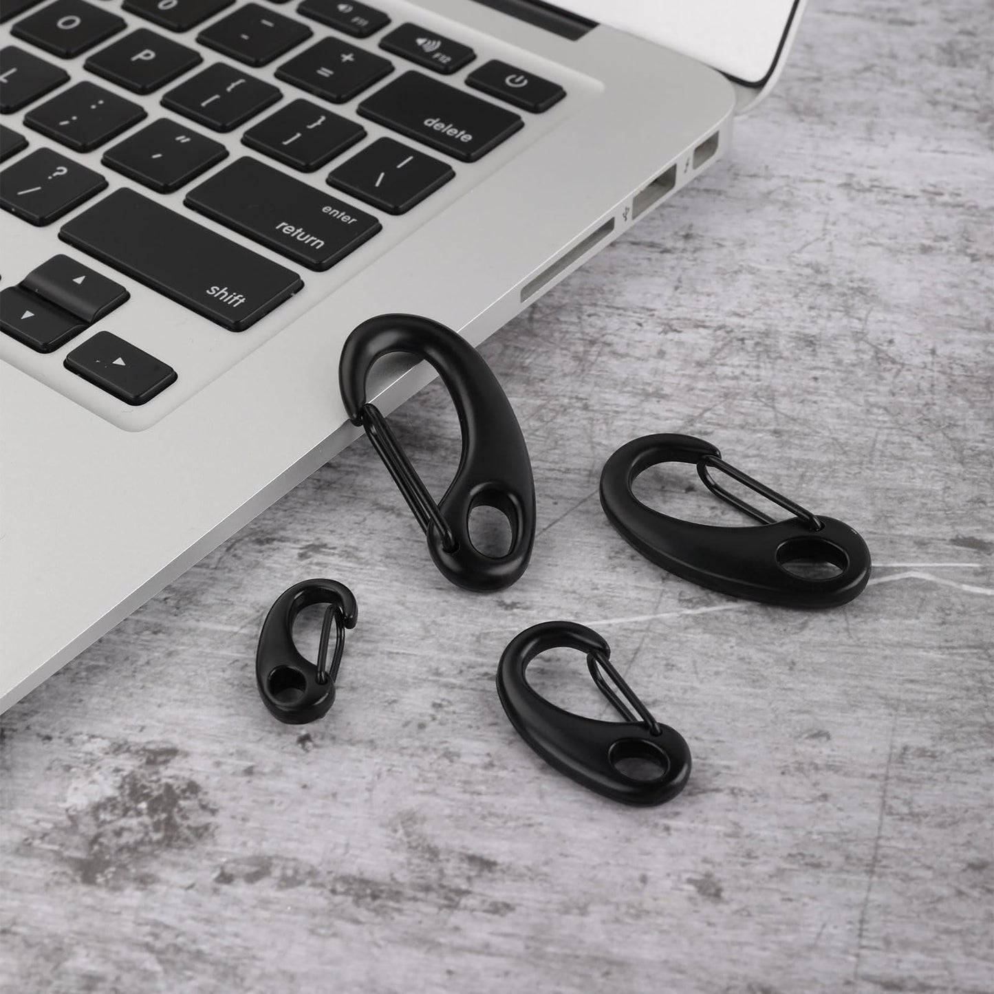 12 Pack Carabiner Clips Spring Snap Hook Buckle Clasps for Flag Poles, Marine, Ropes, Dog Leashes, Hiking (0.97inch/24.8mm)
