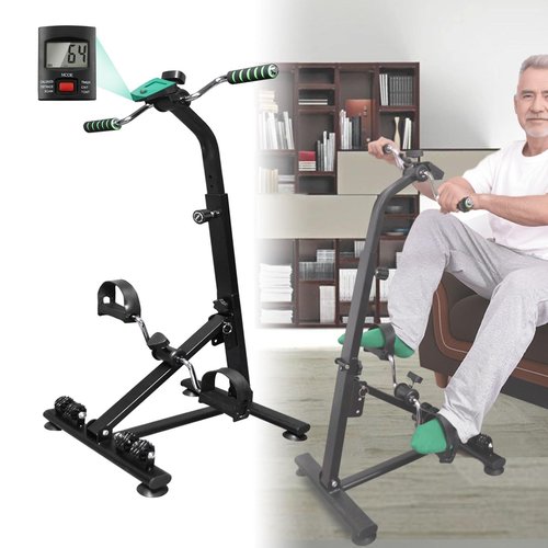 EvepeS Upgraded Pedal Exerciser for Seniors Elderly Exercise Equipment Hand Arm Leg and Knee Peddler Bike Stroke Recovery Equipment, black