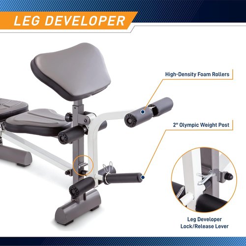 Marcy MWB-20100 Folding Weight Bench with Incline – Compact & Easy Storage