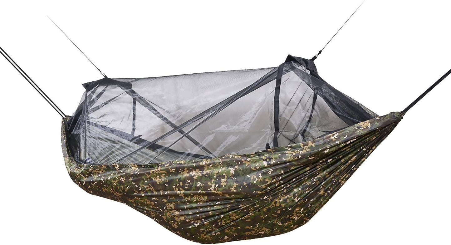 DD Hammocks Frontline Hammock - MC - Lightweight Camo Portable Stealth Jungle Hammock with Mosquito Net Sleep System for Backpacking and Outdoor Adventure