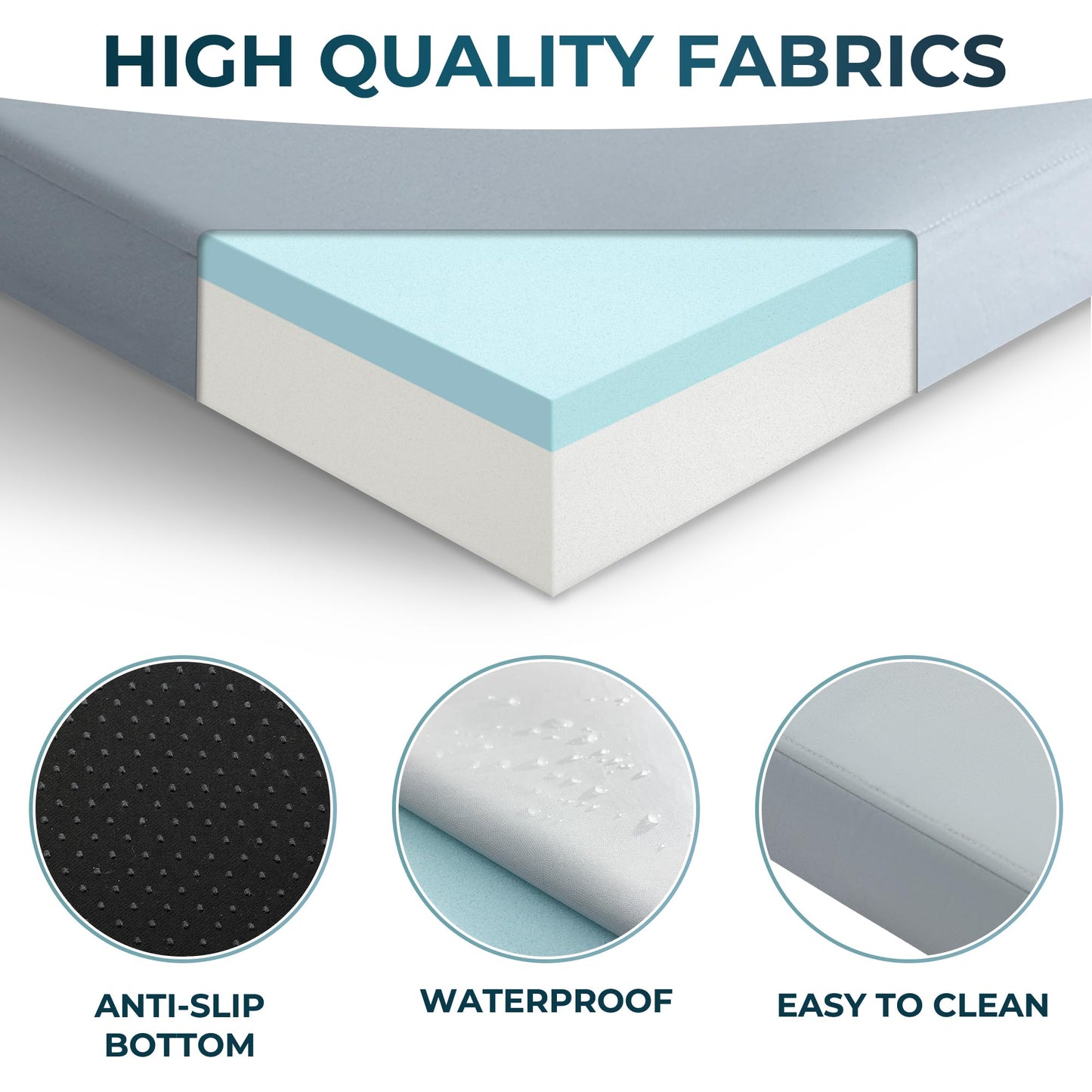 Kingfun Memory Foam Camping Sleeping Pad, CertiPUR-US Camping Mattress Waterproof Roll Up Mattress Guest Bed, Thick Floor Sleeping Mat for Car for Adults with Travel Bag