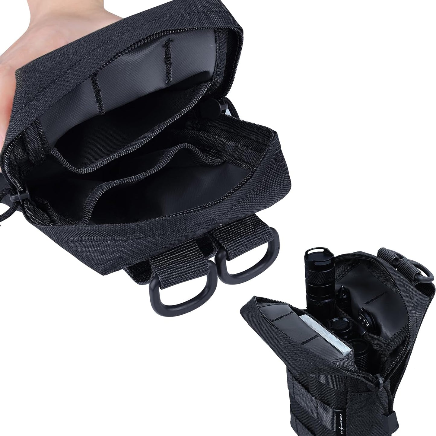 FUNANASUN 2 Pack Molle Pouches Tactical Pouch Small Molle Pouch Compact Water-Resistant EDC Pouch Molle Bag