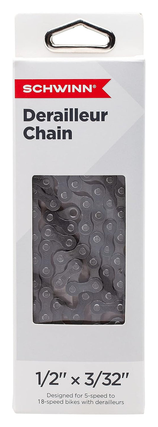 Schwinn Bike Chain, 1/2" X 1/8" Basic Chain Replacement, 112 Total Links, Single Speed, for Non-Derailleur Bikes, BMX, Cruisers and Race, Fits Most Adult Bicycles