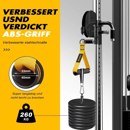 Ayombo Gym Equipment, Cable Attachments for Gym, Home Workout Equipment Machine Grip Attachments, Resistance Bands Handles for Weight Strength Trainer, Gym Heavy Duty Exercise Handle for Men