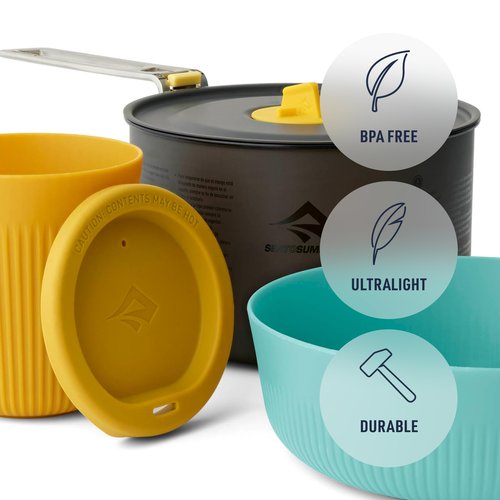 Sea to Summit Frontier Ultralight One Pot Cook Set, 1-Person (Pot, Bowl, Cup)