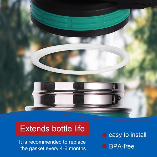 PEUTIER 17pcs Water Bottle Lid Replacement for Thermoflask 24/32/40/64oz, Water Bottle Gasket Replacement Accessories Part O Ring Silicone Seal Ring Compatible with Thermoflask Straw Lid