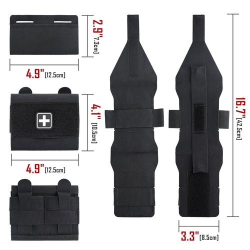 LIVANS Molle IFAK Micro Trauma Pouch, Tactical First Aid Belt IFAK Bag Medical EMT Emergency Survival Med Pouch Small EDC Portable Pack with Tourniquet Hammock for Duty Belt Vest Hunting