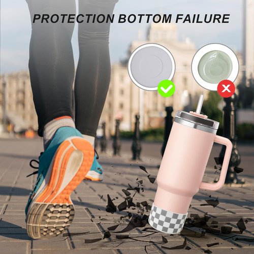 Protective Silicone Boot for Stanley Cup, Bottom Protector Compatible with Stanley Quencher H2.0 40oz 30oz & IceFlow Flip 30oz 20 oz, Anti-Slip Sleeve Cover for 2.88-2.97in Bottom